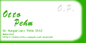 otto pehm business card